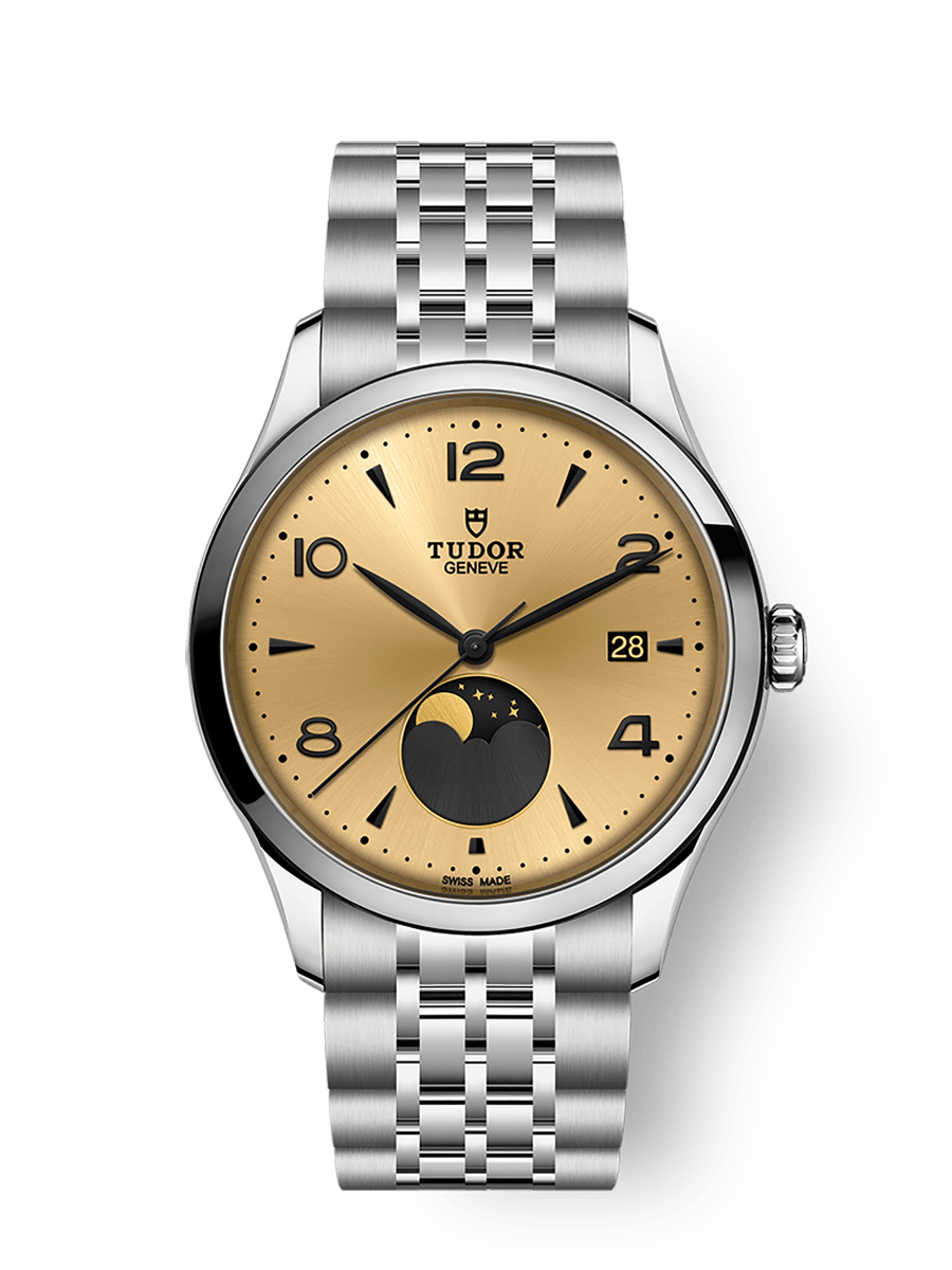 Tudor 1926 Luna M91560-0001 39mm steel case, Moon phase indicator
