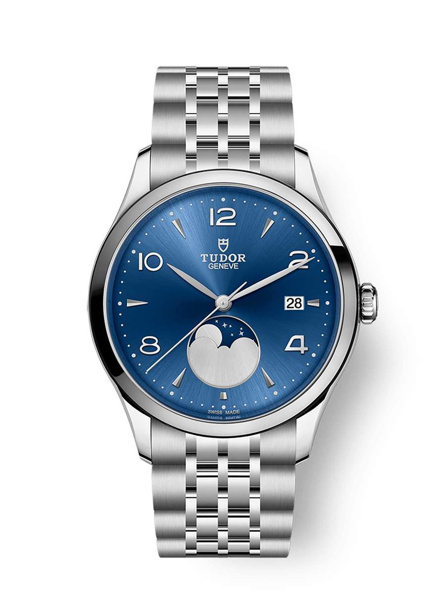 Tudor 1926 Luna M91560-0002 39mm steel case, Moon phase indicator