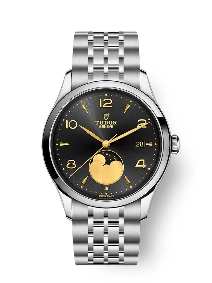 Tudor 1926 Luna M91560-0003 39mm steel case, Moon phase indicator
