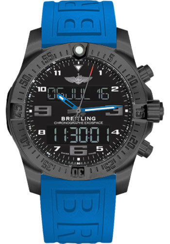 Breitling VB5510H21B1S1 Exospace B55 Night Mission Bluetooth Chronograph 46mm Black Titanium Case - Volcano Black Dial - Blue Black Twinpro Strap