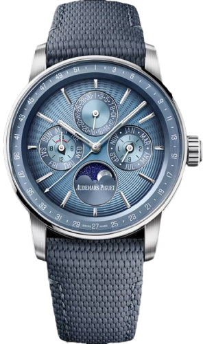 Audemars Piguet Code 11.59 26494BC.OO.D350KB.01 Perpetual Calendar 41mm smoked blue embossed dial