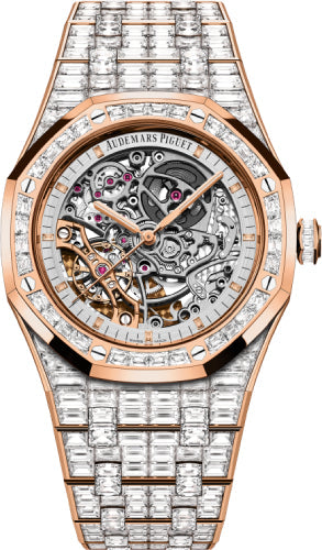 Audemars Piguet Royal Oak 15417OR.ZZ.1267OR.01 41mm Double Balance Wheel Openworked Rose Gold Diamond Pave Main image