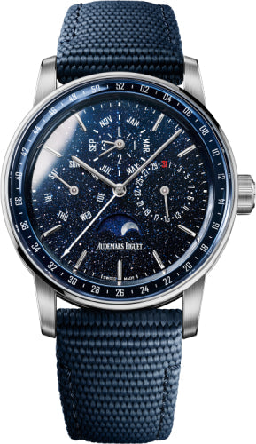 Audemars Piguet Code 11.59 26394BC.OO.D027KB.01 Perpetual Calendar White Gold Blue Aventurine Dial 41mm