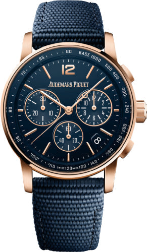 Audemars Piguet Code 11.59 26393OR.OO.A027KB.01 Chronograph 41mm Rose Gold Blue Dial