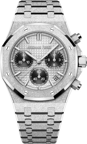 Audemars Piguet Royal Oak 26240BC.GG.1324BC.01 41mm Chronograph Frosted White Gold Grey Dial Main image