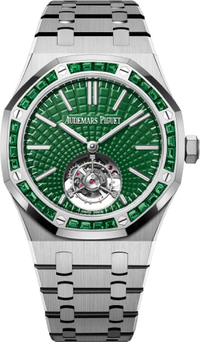 Audemars Piguet Royal Oak 26532IC.EE.1220TI.01 41mm Selfwinding Flying Tourbillon Titanium Green Dial Emerald Bezel Main image