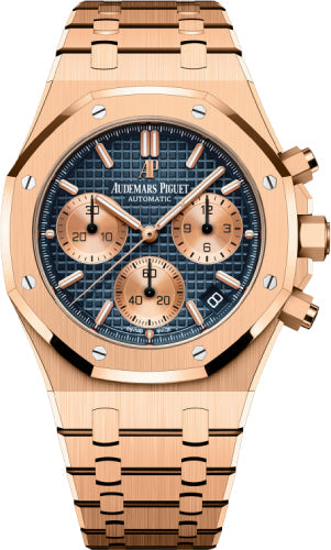 Audemars Piguet Royal Oak 26239OR.OO.1220OR.01 41mm Selfwinding Chronograph Rose Gold Blue Dial Bracelet Main image