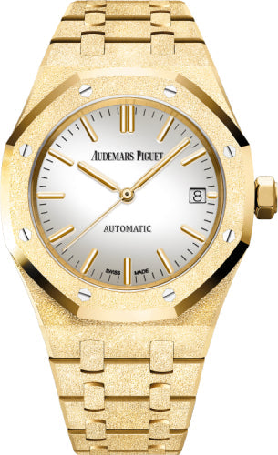 Audemars Piguet Royal Oak 15454BA.GG.1259BA.02 Frosted Gold 37mm Carolina Bucci Silver Dial
