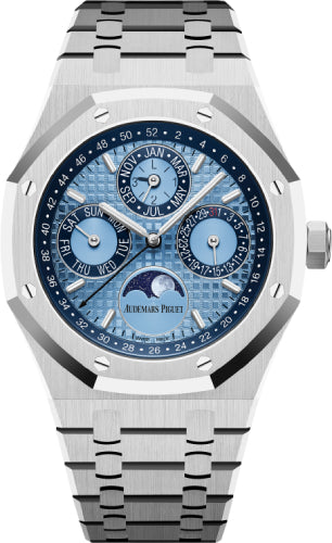 Audemars Piguet Royal Oak 26574PT.OO.1220PT.01 41mm Perpetual Calendar Switzerland Edition Platinum Ice Blue Dial Main image