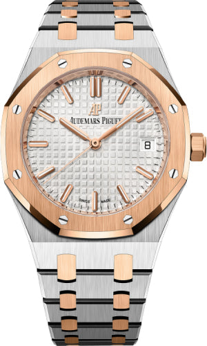 Audemars Piguet Royal Oak 77350SR.OO.1261SR.01 34mm Stainless Steel Rose Gold Bezel Silver Dial