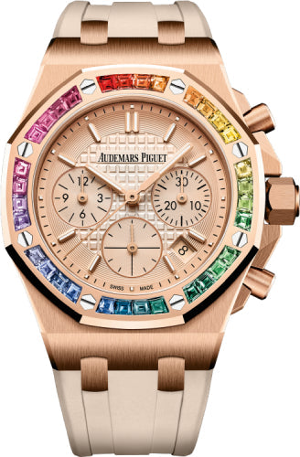 Audemars Piguet Royal Oak Offshore Selfwinding Chronograph 26236OR.YY.D085CA.01 Offshore 37mm Chronograph Rose Gold Pink Dial Rainbow Main image