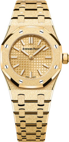 Audemars Piguet Royal Oak 67630BA.GG.1312BA.01 23mm Mini Frosted Gold Quartz Yellow Gold Dial
