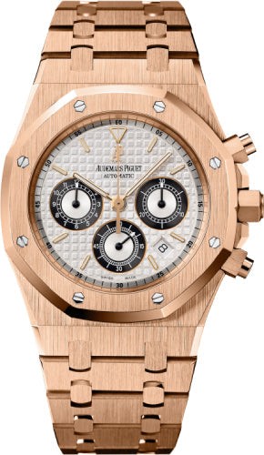 Audemars Piguet Royal Oak 25960OR.OO.1185OR.02 39mm Chronograph Rose Gold White Index/Black Subdial & Bracelet