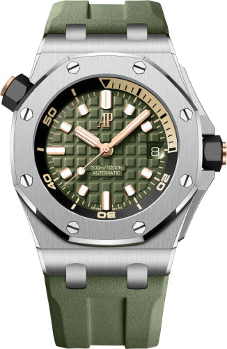 Audemars Piguet Royal Oak Offshore 15720ST.OO.A052CA.01 Diver 42mm Stainless Steel Green Dial