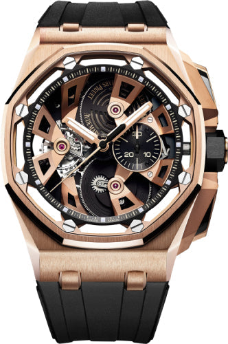 Audemars Piguet Royal Oak Offshore 26421OR.OO.A002CA.01 Tourbillon Chronograph Black Rose Gold Rubber Manual 45mm