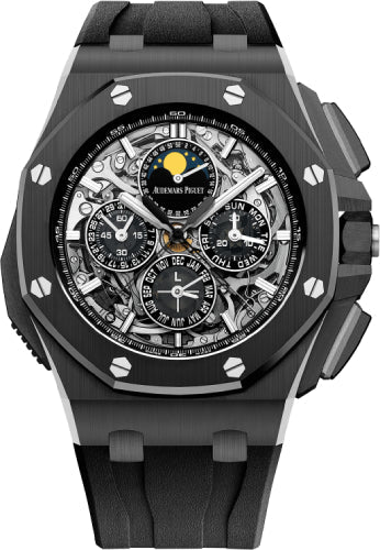 Audemars Piguet Royal Oak Offshore 26582CE.OO.A002CA.01 44mm Grande Complication Black Ceramic Sapphire Dial Rubber Strap