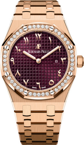 Audemars Piguet Royal Oak 67651OR.ZZ.1261OR.06 33mm Quartz Rose Gold Diamond Bezel Purple Dial Main image
