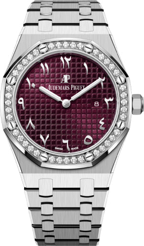 Audemars Piguet Royal Oak 67651BC.ZZ.1261BC.01 33mm Quartz White Gold Diamond Bezel Purple Dial Main image