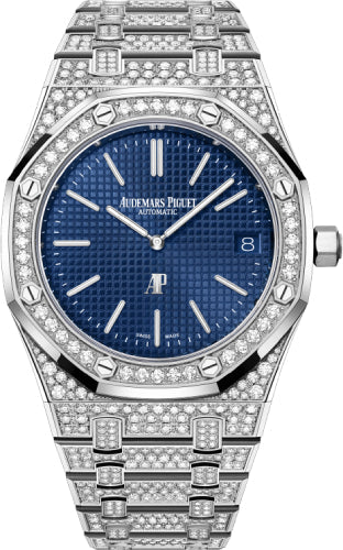 Audemars Piguet Royal Oak 16202BC.ZZ.1241BC.02 "Jumbo" Extra-Thin 39mm White Gold/Diamond Blue Dial Main image
