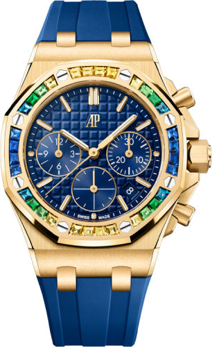 Audemars Piguet Royal Oak Offshore 26236BA.YY.D346CA.01 37mm Chronograph Yellow Gold Sapphires Bezel Blue Dial Main image