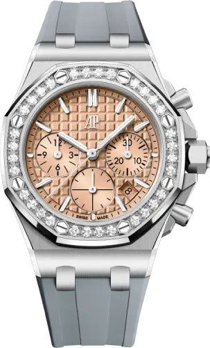 Audemars Piguet Royal Oak Offshore 26231ST.ZZ.A178CA.01 37mm Chronograph Stainless Steel Diamond Bezel Salmon Dial Main image