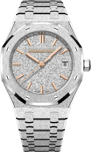 Audemars Piguet Royal Oak 77450BC.GG.1361BC.01 34mm Frosted Gold Selfwinding Rhodium Crystal Sand Dial Main image