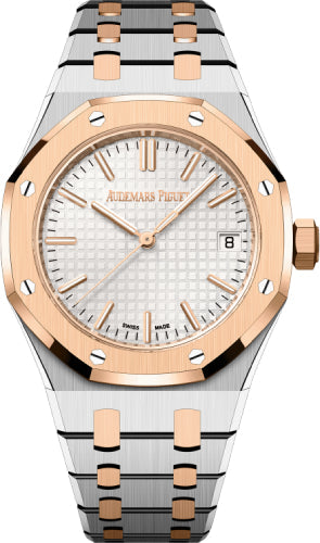 Audemars Piguet Royal Oak 15550SR.OO.1356SR.02 37mm Rose Gold/Stainless Steel Silver Dial .