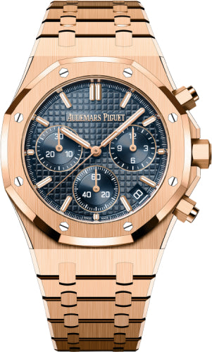 Audemars Piguet Royal Oak 26240OR.OO.1320OR.05 41mm Chronograph Rose Gold Blue Dial