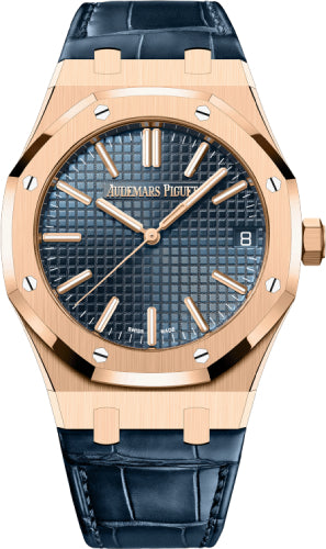 Audemars Piguet Royal Oak 15510OR.OO.D315CR.02 41mm Rose Gold Blue Dial Leather Strap Main image