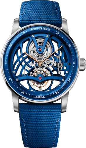 Audemars Piguet Code 11.59 26600NB.OO.D346KB.01 Tourbillon 41mm Openworked White Gold/Ceramic Blue Dial