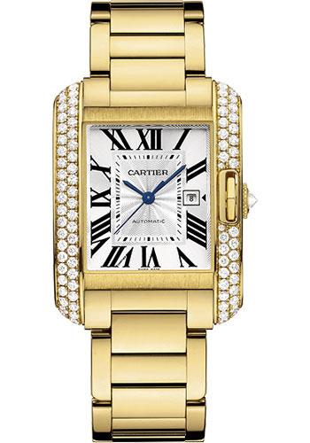 Cartier Tank WT100006 Anglaise Medium Yellow Gold Diamond Case