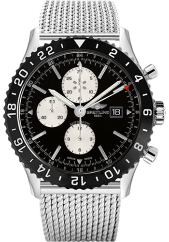 Breitling Y2431012/BE10/152A Chronoliner 46mm Steel Case - Black Dial - Steel Ocean Classic Bracelet